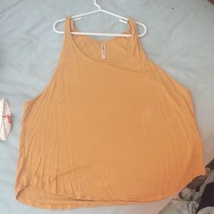 mustard higher neck tank top